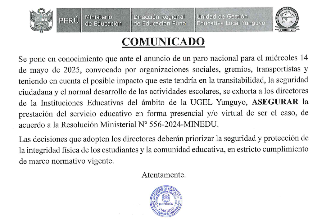 Imagen Comunicado